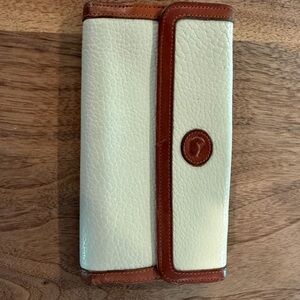 Dooney & Bourke Cream and Tan Leather Wallet